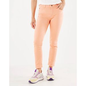 JENNA Cropped Mid Waist/ Cropped Slim Leg Jeans Dames - Koraal - Maat 30