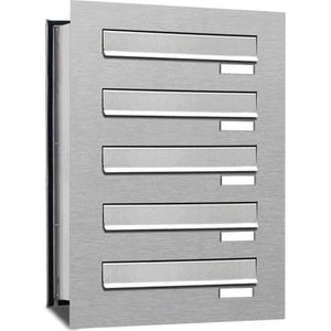 Inbouw brievenbus 5 adressen (1x5) inbouw