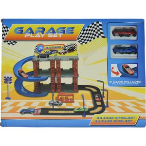 Giga Garage Speelset Inclusief 2 Auto's - 47 x 39,5 x 26 cm - Vanaf 3 jaar