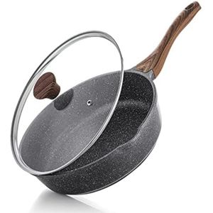 Hapjespan 28cm met deksel - Hapjespan 28cm met deksel voor inductie