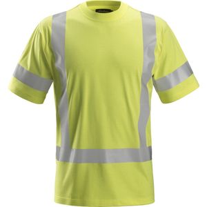 Snickers 2562 ProtecWork, T-shirt met Korte Mouwen, High-Vis Klasse 3 - High Vis Geel - M