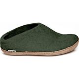 Glerups Slipper met leren zool-Groen-45