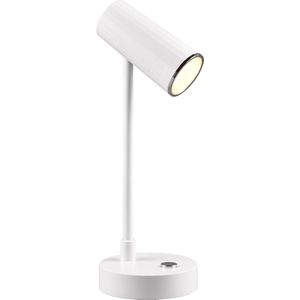 LED Bureaulamp - Torna Lono - 2.5W - Aanpasbare Kleur - Dimbaar - Rond - Mat Wit - Kunststof