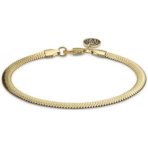 Lucleon - Heren - Roestvrij Staal Schakelarmband - Goudkleurig
