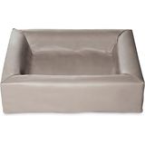 Bia Bed - Kunstleer Hoes - Hondenmand - Taupe - Bia-3 - 70X60X15 cm