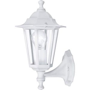 Buitenverlichting Wandlamp Laterna - Wandlamp voor Buiten - 1 Stuk - Wit - Gegoten Aluminium