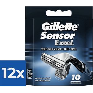 Gillette Sensor Excel - 10 stuks - Scheermesjes - Voordeelverpakking 12 stuks