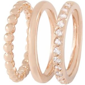 Bronzallure Ring Rose goud Met Kristal Set WSBZ00283-12 (maat 12)