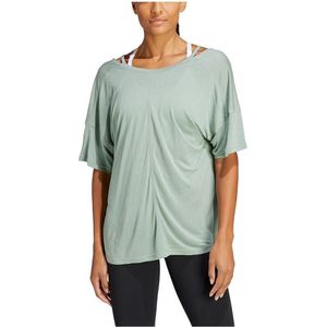 Adidas Yoga St O T-shirt Met Korte Mouwen Groen S Vrouw