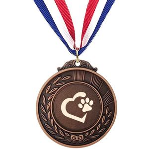 Akyol - hondenpoot medaille bronskleuring - Honden - honden liefhebbers - hond sleutelhanger - dieren - huisdier cadeau - honden - dogs keychain - hondenaccessoires - hondenspeelgoed