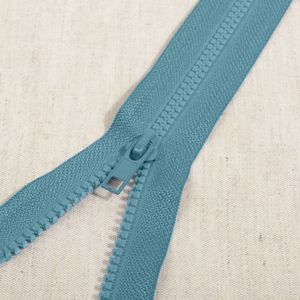 Deelbare rits 25cm eend blauw - polyester stevige rits met bloktandjes - ritsen voor jassen, vesten en meer