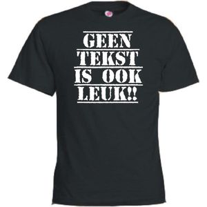 Mijncadeautje T-shirt - Geen tekst is ook leuk - Unisex Zwart (maat XXL)