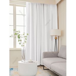 Maroyathome - VICTORIA Inbetween series - gordijn met plooiband - velours look - kant-en-klaar - 300 x 250 cm (b x h) - wit