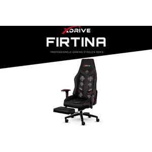 xDrive FIRTINA Professional Gaming Chair – Professioneel Gaming Stoel - Bureaustoel - Zwart - Uitschuifbare Voetensteun