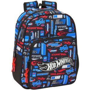 Hot Wheels - Rugzak - Rood Blauw Zwart - Polyester - 8 Liter