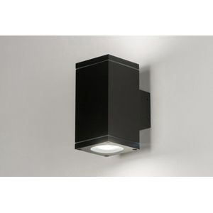 Lumidora Wandlamp 72515 - Voor buiten - 7907 - 2 Lichts - GU10 - Zwart - Metaal - Buitenlamp - Badkamerlamp - IP65