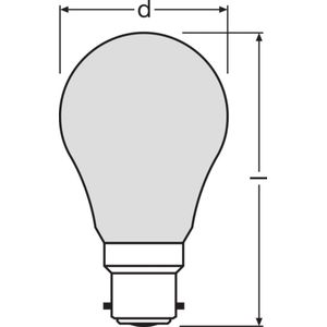 Osram Retrofit Classic LED B22d Peer Mat 11W 1521lm - 827 Zeer Warm Wit | Dimbaar - Vervangt 100W