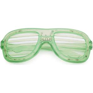 Freaky Glasses® - LED shutter bril basic - lichtgevende bril - LED brillen - Feestbril - Party - Festival - Rave - groen