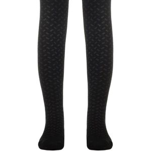 Kinderen maillot met ingeweven geometrisch patroon, 2-PAAR, zwart, maat 116-122
