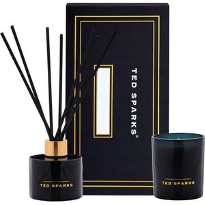 Ted Sparks - Gift Set - Geurkaars & Geurstokjes Diffuser - Wild Rose & Jasmin