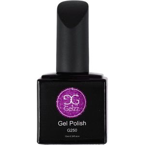 Gelzz gellak Purple Paradise G250 - GlitterPaars - Semi transparante kleur - 10ml - Vegan