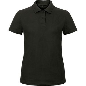 Zwart poloshirt basic van katoen voor dames - katoen - 180 grams - polo t-shirts M