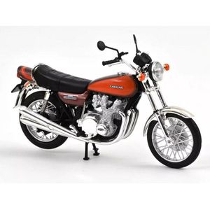 Kawasaki Z900 1973 Brown and Orange -Norev motorfiets miniatuur 1:18