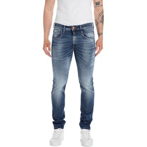 Replay Heren Jeans Broeken ANBASS slim Fit Blauw 30W / 36L Volwassenen