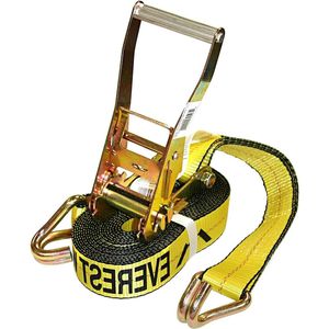 Premium spanband met ratel - 1 PK - 2 IN - 27 FT - 1500 kg werkbelasting - 10000 lbs breeksterkte - dubbele J-haak - vrachtriemen - voor het verplaatsen van apparaten - gazonuitrusting