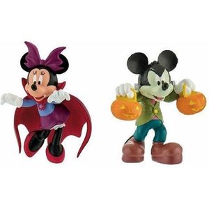 Disney Mickey Mouse en Minnie Mouse Halloween speelfiguurtjes -6cm