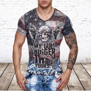 Heren shirt my gun -Violento-XXL-t-shirts heren