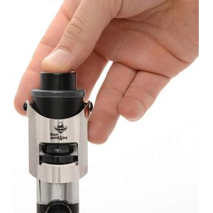 Champagne Pressure Stopper Grey – champagneflessendop, champagneflessen, pomp, drukpomp met gepatenteerde technologie en innovatieve date-reminderschakelaar, houdt de wijn langer vers – 3