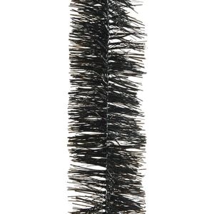 Decoris - Kerstslinger - Lametta - glanzend zwart - 270cm