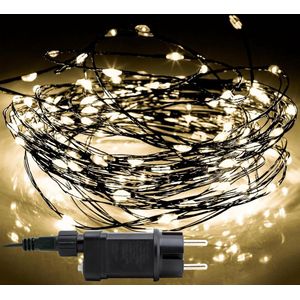 Kerst decoratie buiten Peren Micro LED Kerst 8 Games Licht- Peren- 240V Draad Groen Lamp Huis Boom Decoratie Kerst Bruiloft Party Bruiloft Kerststal Buiten Binnen- 100 Micro LEDs 10m warm wit