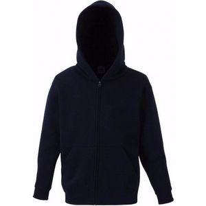 Navy blauw katoenmix vest met capuchon voor jongens 140 (9-11 jaar)