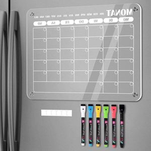 Maandplanner magnetische weekplanner en familieplanner - afwasbaar acryl kalender voor koelkast - Maandplanner