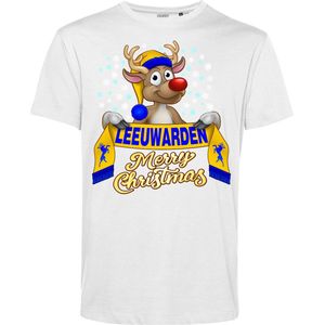 T-shirt kind Leeuwarden | Foute Kersttrui Dames Heren | Kerstcadeau | Cambuur supporter | Wit | maat 128