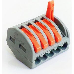 DW4Trading 5-voudige Lasklemmen voor massieve en soepele stroomdraad - Connectors - 10 Stuks