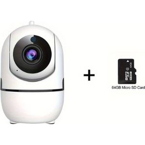 Babyfoon, Huisdiercamera, Inclusief 64gb Geheugenkaart, High-definition Camera, 2.4G draadloze wifi-beveiliging Thuiscamera, 1080P Draadloze Automatische Trackingmonitor, Bewegingsdetectie en Tracking, Nachtzicht, Tweerichtingsspraak