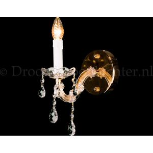 Kristallen Wandlamp Maria Theresa 1 Lichts (Kristal/Messing) - 20cm