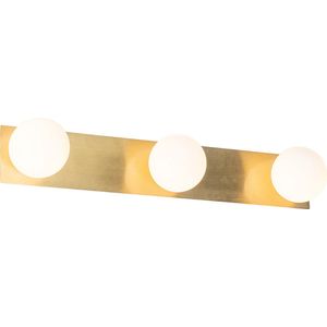 QAZQA cederic - Moderne Wandlamp voor binnen voor badkamer - 3 lichts - D 104 mm - Goud/messing -