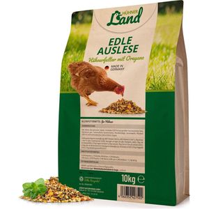 HÜHNER Land - Kippenvoer - Premium Selectie - Uitgebalanceerd compleet voer voor kippen, kuikens en kwartels - 10 kg