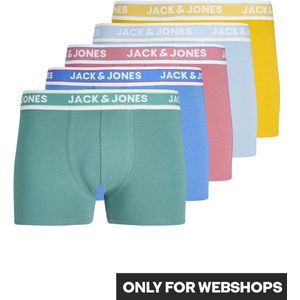 Jack & Jones Heren Boxershorts Trunks JACCONOR Effen 5-Pack - Maat S