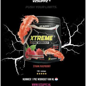Xtreme Pre Workout - Straw/Raspberry - Pre Workout - Caffeine Boost - Xtreme - Preworkout