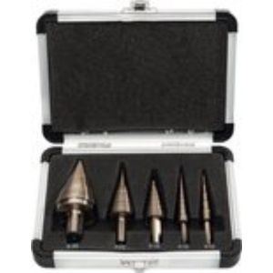 Houtsplitter Boorkop Set | 5 Stuks | Houtklover | Inclusief Koffer | Rond | Houtsplijter Metaal | Zwart
