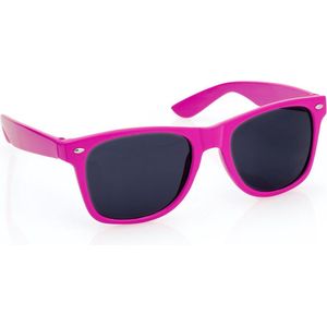 Hippe party zonnebril fuchsia roze volwassenen - carnaval/verkleed