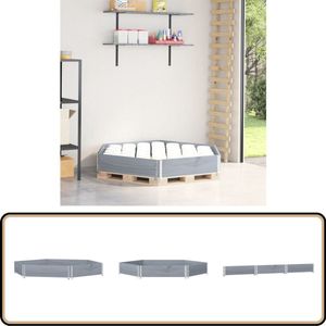 vidaXL Plantenbak Zeshoekig 160x160 cm - Grenenhout - Grijs Pallet Box - Houten Palletkisten - Tuin Accessoires - Planten Bak - Balkon Planter