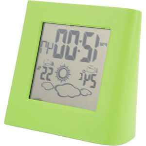 Alarm Clock Eco-Friendly and Solar-Powered with Weather Forecast Display and Vegetable LCD Screen