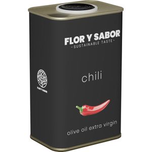 Flor y Sabor extra virgin olijfolie 'chili' - 250ml blik