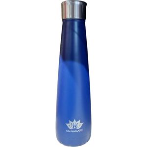 Om Namaste RVS Drinkfles thermosfles - donker blauw mat 10 groot